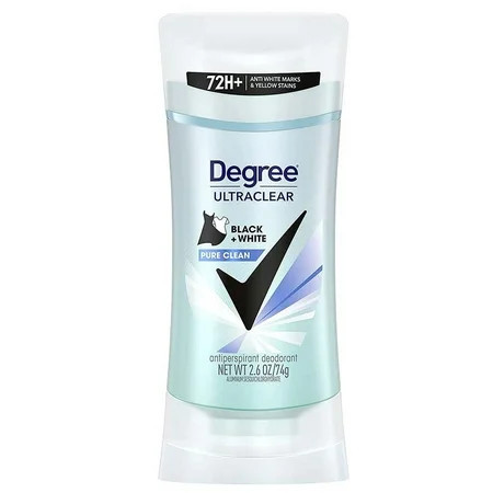 Degree Ultraclear Black+White Pure Clean Antiperspirant Deodorant 2.6 oz | Walmart (US)
