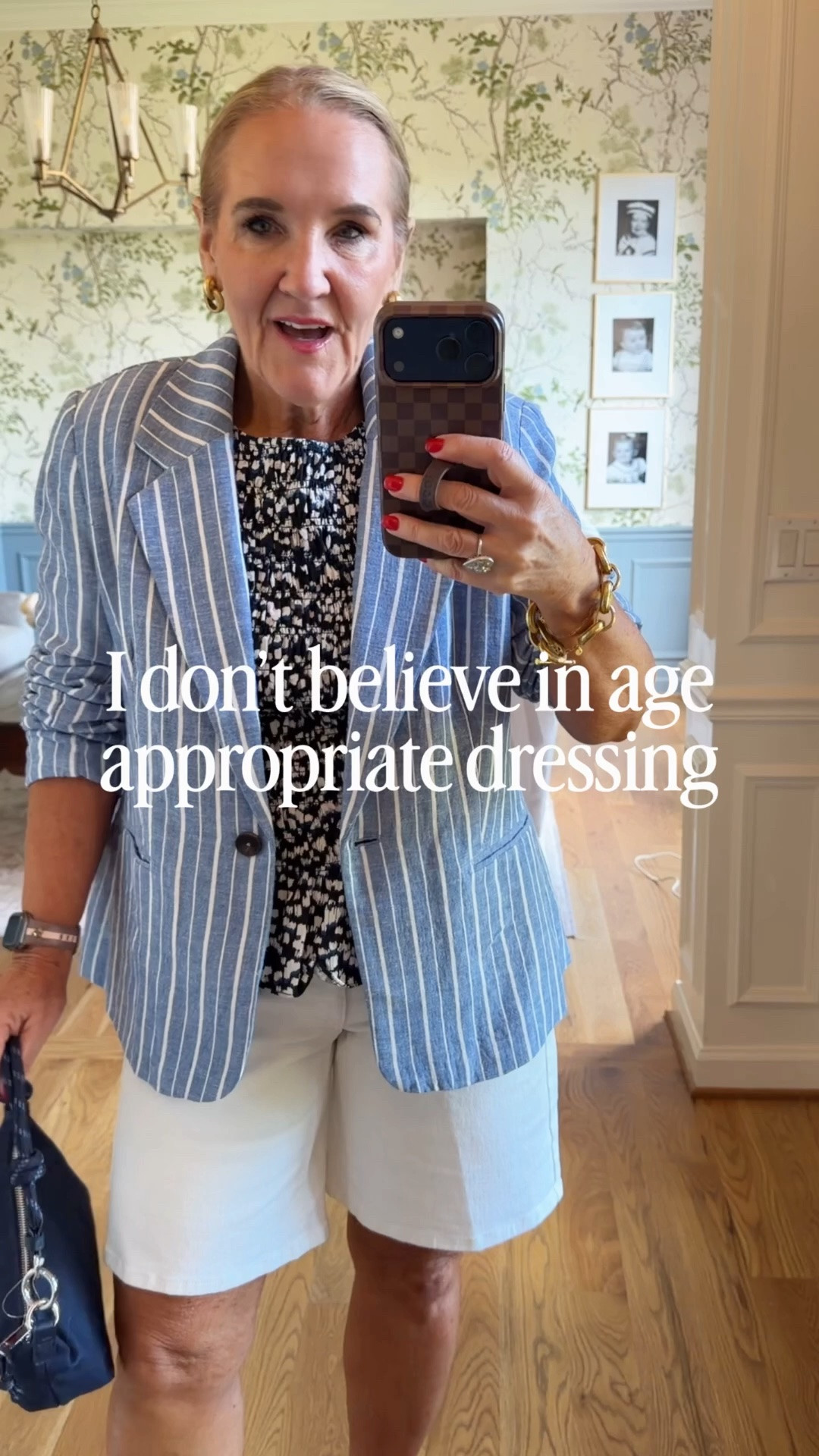 Walmart shorts. Pay attention to sizing! 
White denim SIZE UP!!! I’m in a 10
Trouser pinstripe size down to a 6
Drawstring shirts regular size 8 but no stretch you still might want to size up if inbetween 
Everything else true to size

#LTKOver40 #LTKootd #LTKPetite
