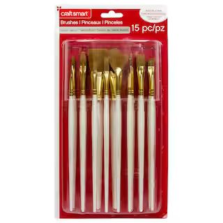 Brown Taklon Variety Paint Brush Set by Craft Smart® | Michaels Stores