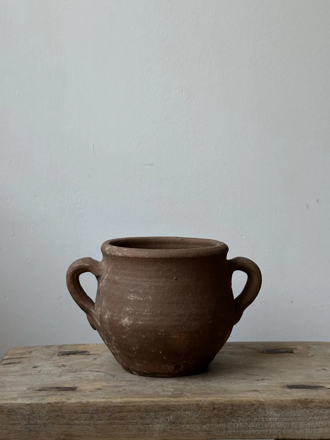 Small Antique Rustic Vessel, Vintage Clay Pot, Urn, Wabi Sabi Vase, Terracotta Olive Jar, Rustic ... | Etsy (US)