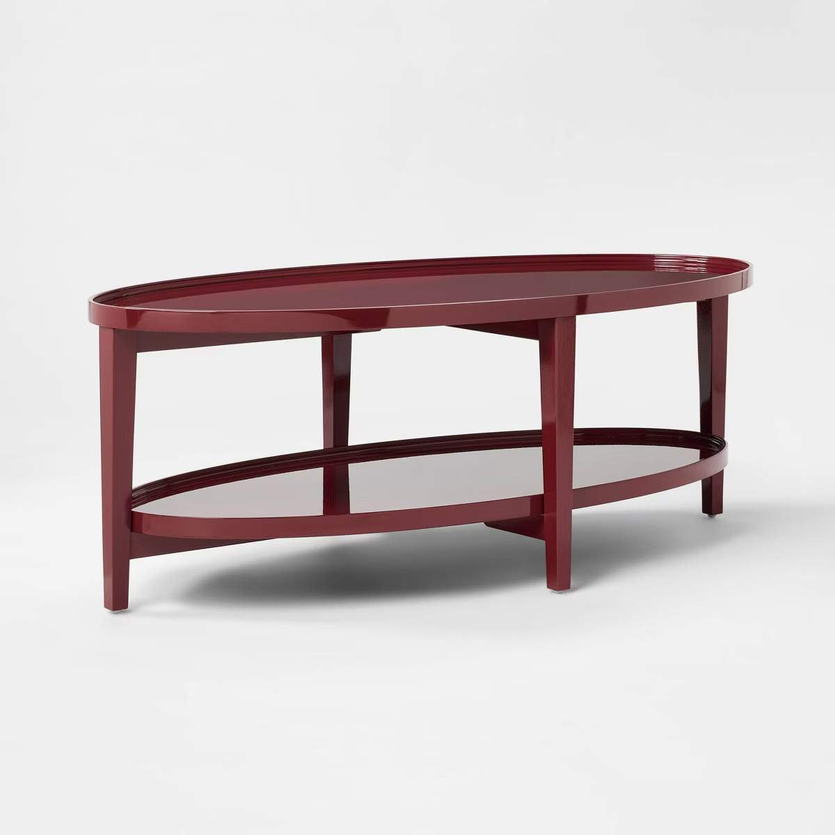 Coffee Table Lacquer Finish Dark Red - Threshold™ designed with Studio McGee | Target