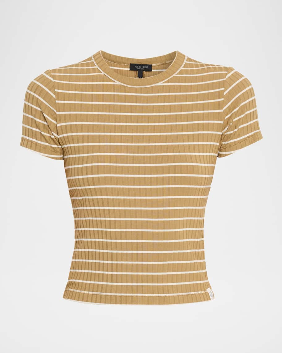 Rag & Bone Luca Stripe Baby Tee | Neiman Marcus