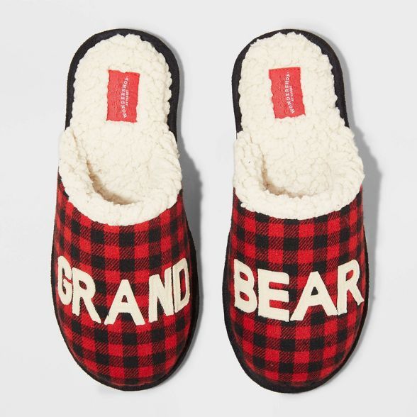 Men's Family Sleep Grand Bear Slippers - Wondershop™ Red | Target