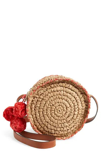 Tommy Bahama Pirro Woven Straw Crossbody Bag - Brown | Nordstrom