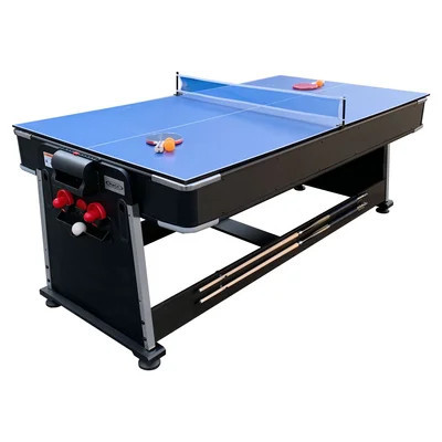 RACK Triad 7-Foot 3-in-1 Multi Game Swivel Billiard/Pool Table(Black) | Wayfair North America