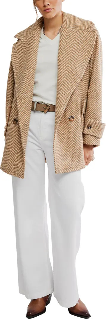 Ari Herringbone Peacoat | Nordstrom
