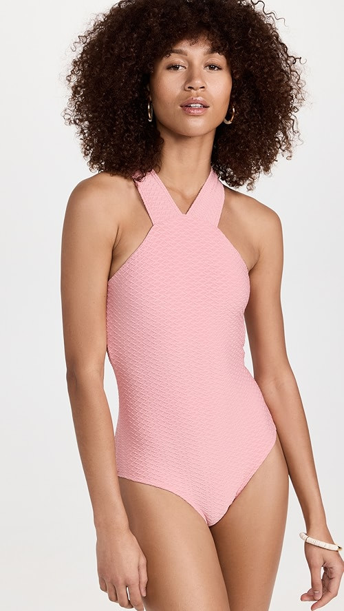 High Neck One Piece Swimsuit | Shopbop