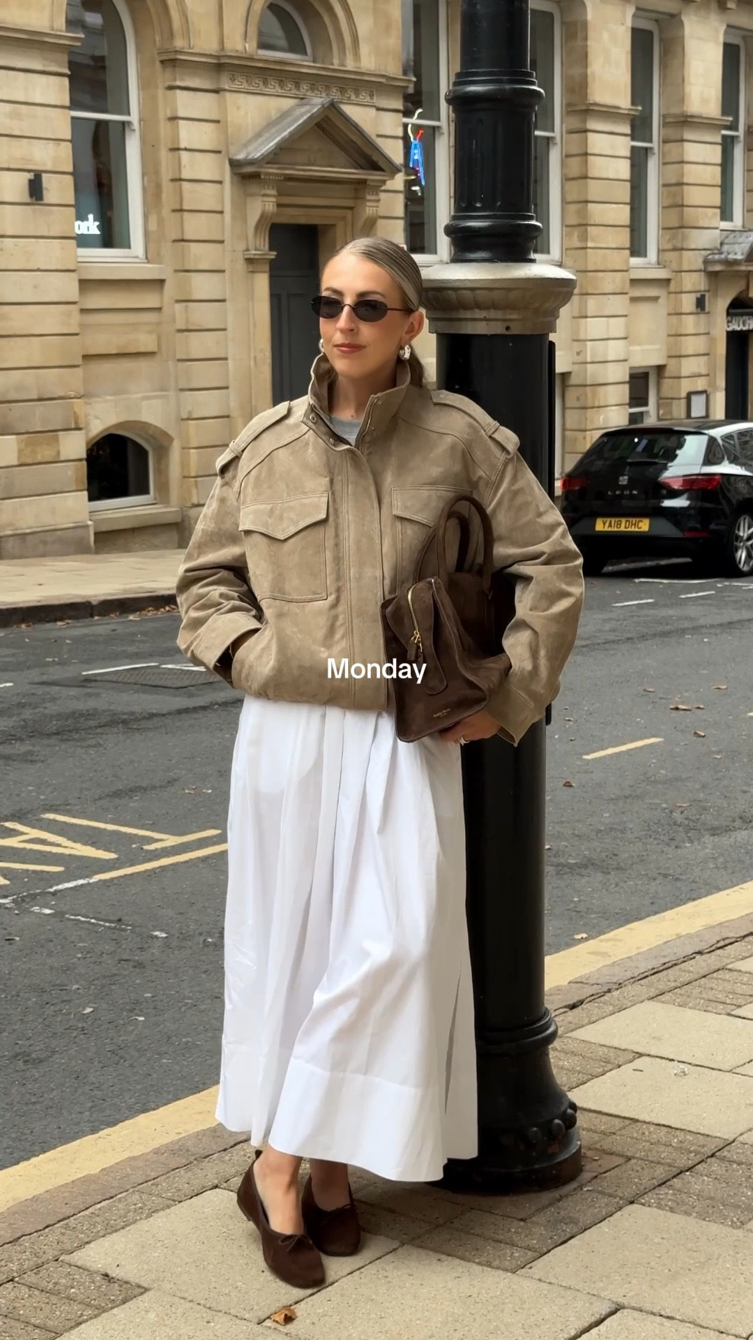 A week in transitional outfits 🍁🤍 

Suede jacket, white skirt, suede bag, lace skirt, leather jacket, suede blazer, silk trousers, silk scarf, khaki trench coat, barrel leg jeans, lace dress, cream jumper, minimal outfits, flip flops 

#LTKstyletip #LTKuk #LTKautumn