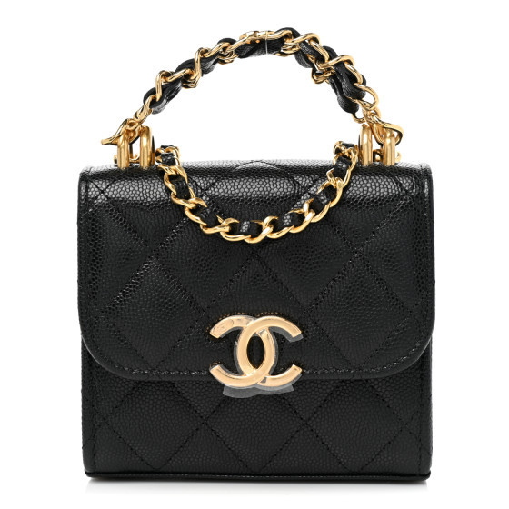 CHANEL Caviar Quilted Mini Flap Black | FASHIONPHILE (US)