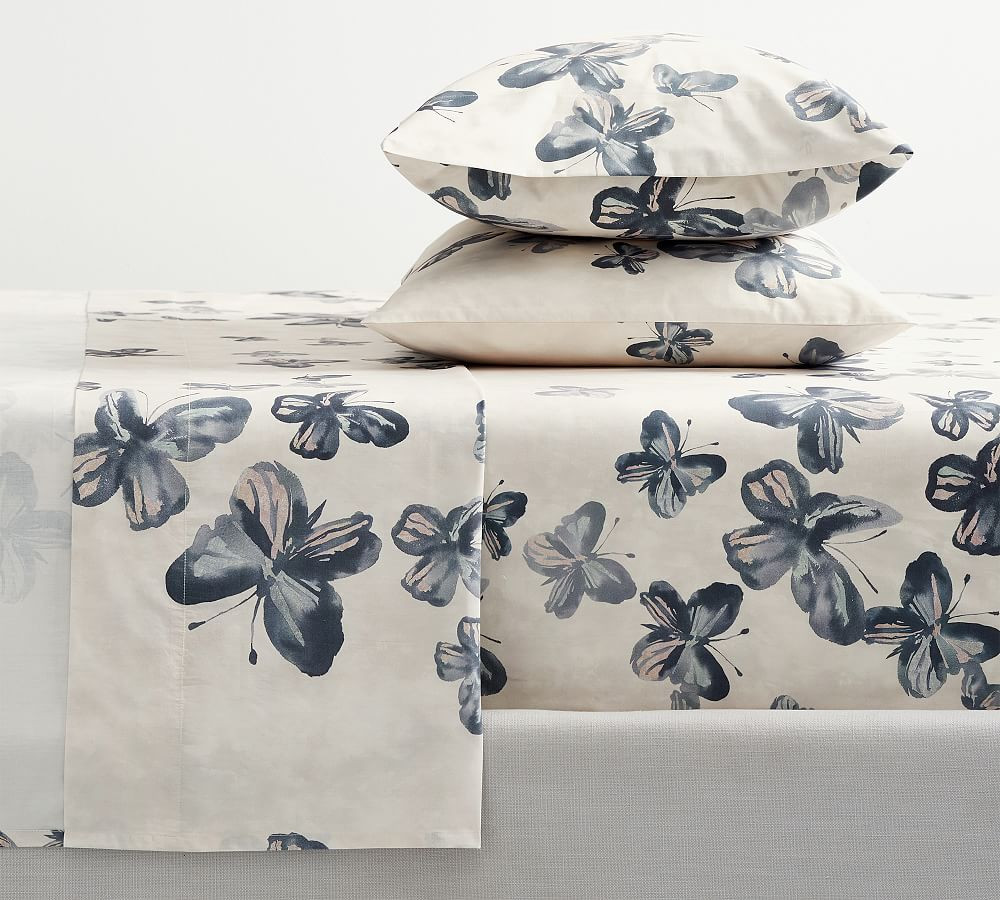 Butterfly Kisses Organic Percale Sheet Set | Pottery Barn (US)