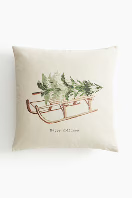 Jute santa sack - Beige/Happy Holidays - Home All | H&M US | H&M (US + CA)