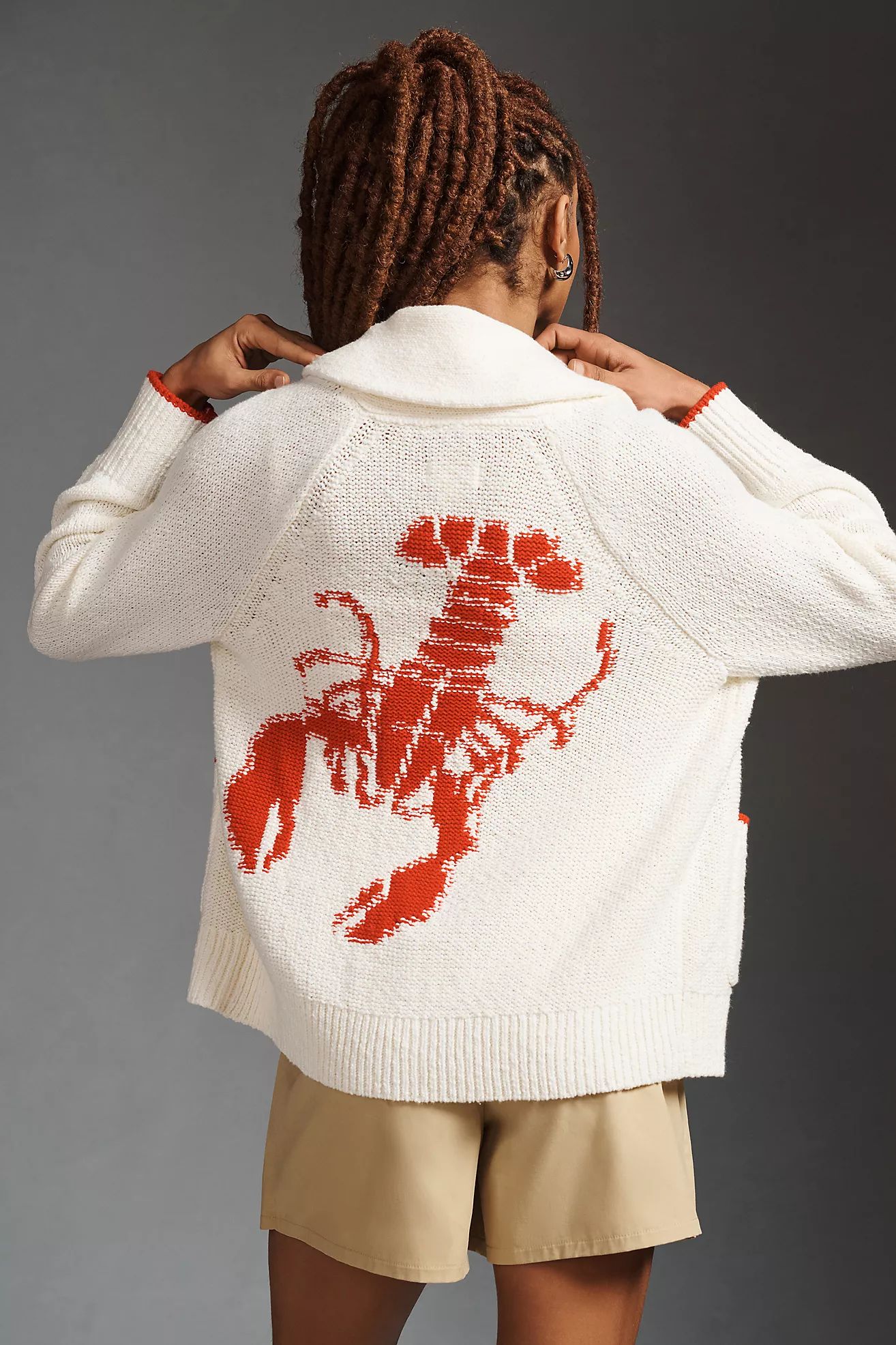 Maeve Lobster Cardigan Sweater | Anthropologie (US)