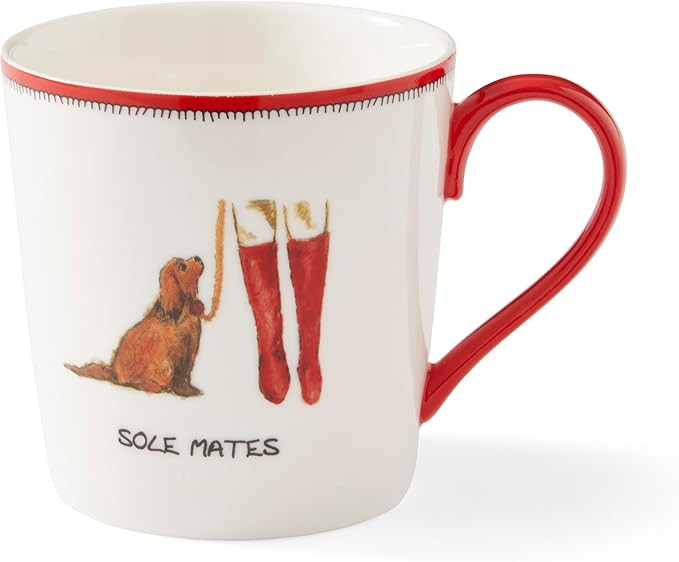 Spode Kit Kemp 12oz Doodle Mug | Sole Mates- Unique Doodle Pattern | Fine China | Dishwasher Safe... | Amazon (US)