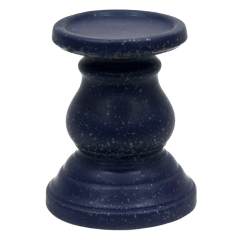 Navy Ceramic Pillar Holder, 6" | At Home