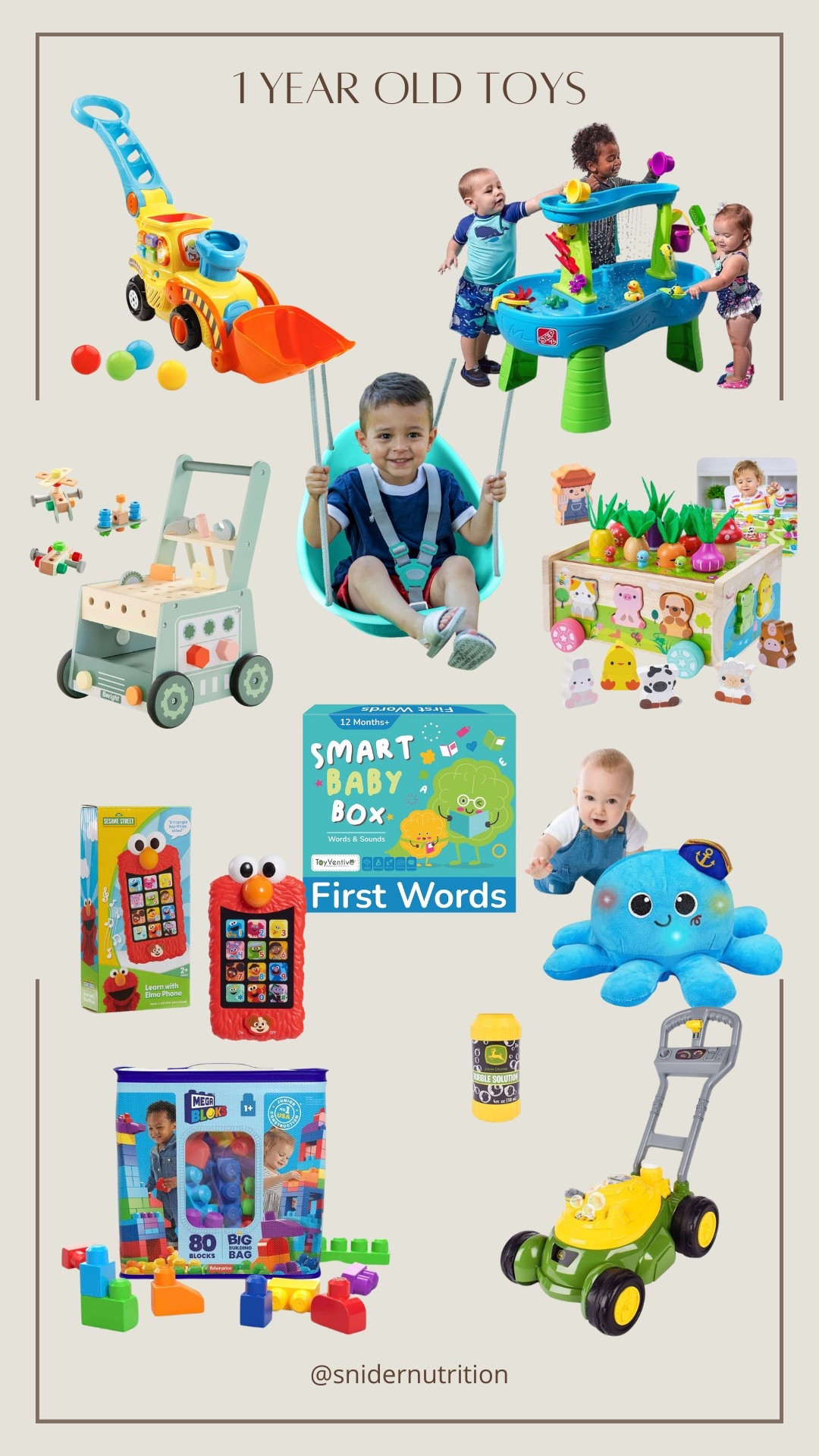 Toys and activities for a 1 year old! I have most of these and swear by them.

1 year old toys, 12 month old toys, toys for a kid, toys for a toddler, toddler activities, 1 year old activities, music toy, Montessori toys, bubble mower, play phone, Elmo phone, toddler blocks, toddler swing, infant swing, water table, infant walker

#LTKSaleAlert #LTKKids #LTKBaby