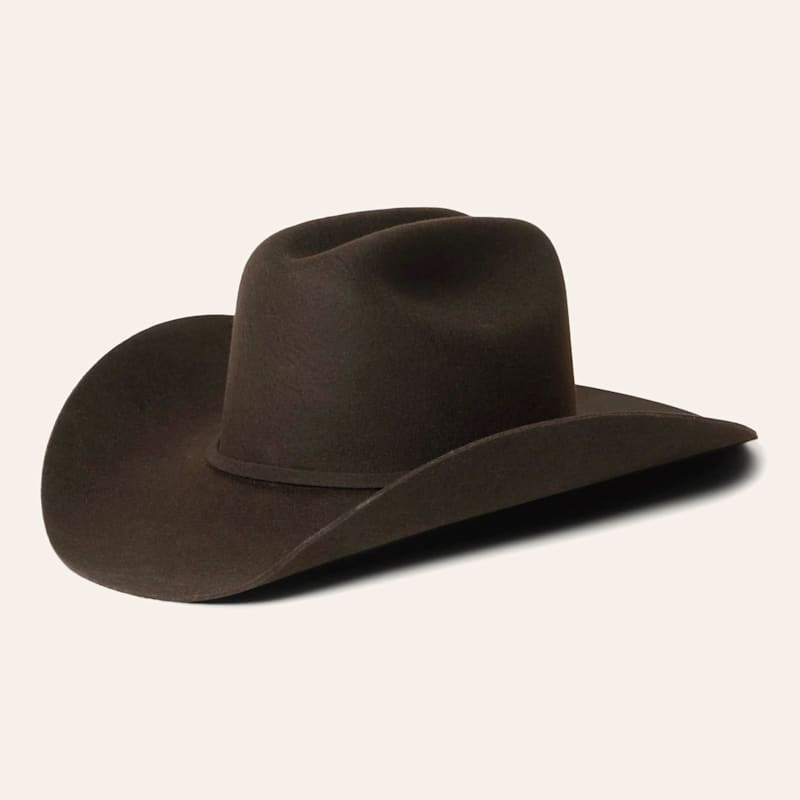 Stetson Chocolate 4X Bison Cattleman Felt Cowboy Hat | Cavender's