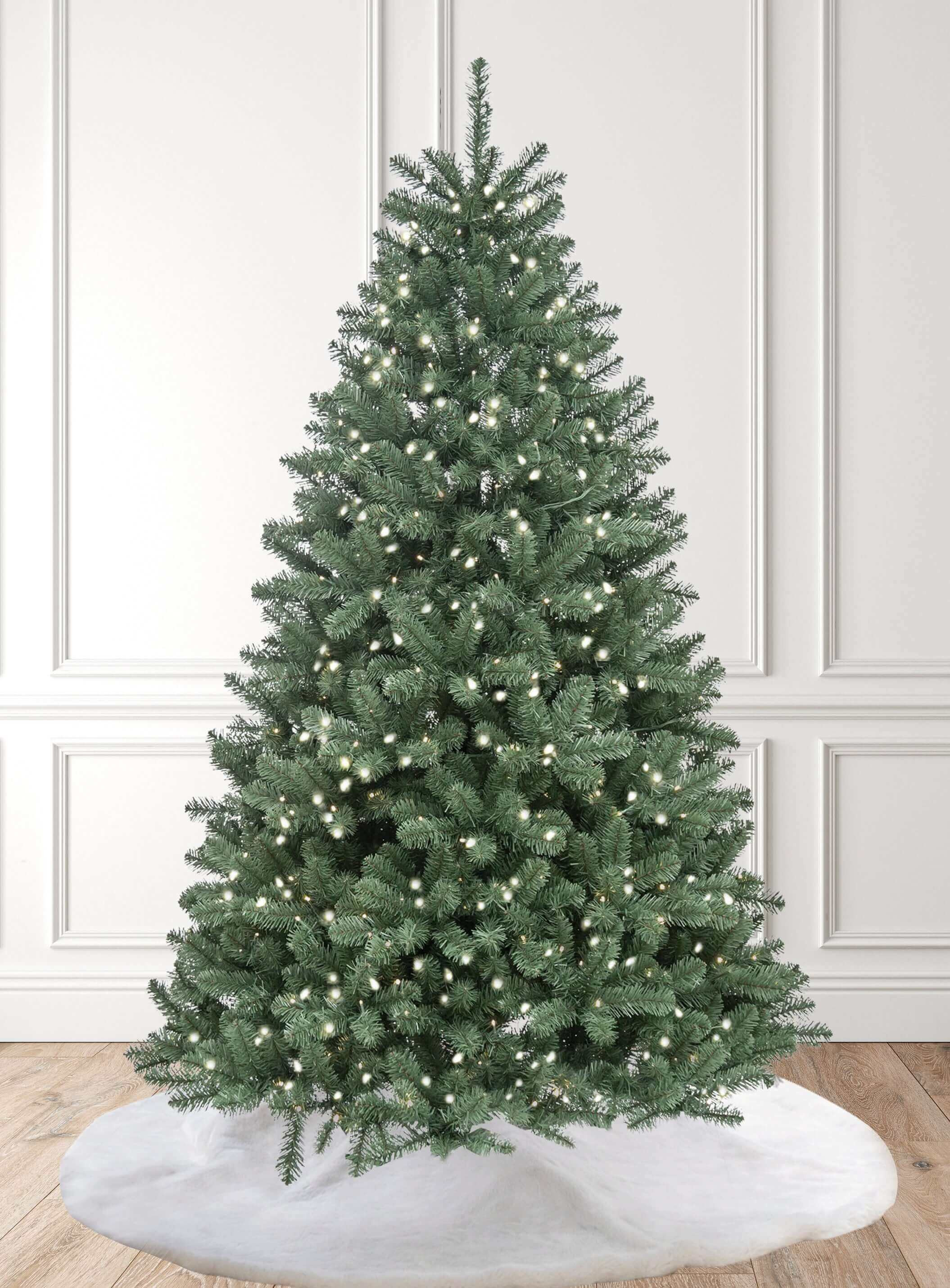 7' Hancock Spruce Artificial Christmas Tree 450 Warm White Led Lights | King of Christmas