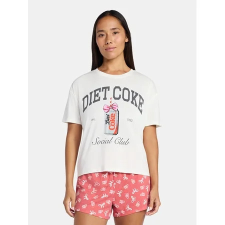 Diet Coke Women s and Women s Plus Sleep Tee and Shorts Pajama Set from Grayson Social 2-Piece Sizes XS-3X | Walmart (US)