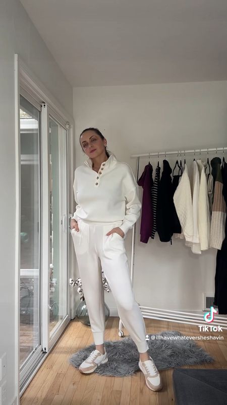 Soft comfortable luxe white lounge set that is affordable - from Walmart.
I work from home and this is my new go-to outfit because I can easily wear it for my Zoom meetings as well #wfh #wfhoutfit #walmartfashion #affordableluxury 

#LTKworkwear #LTKFind #LTKunder50