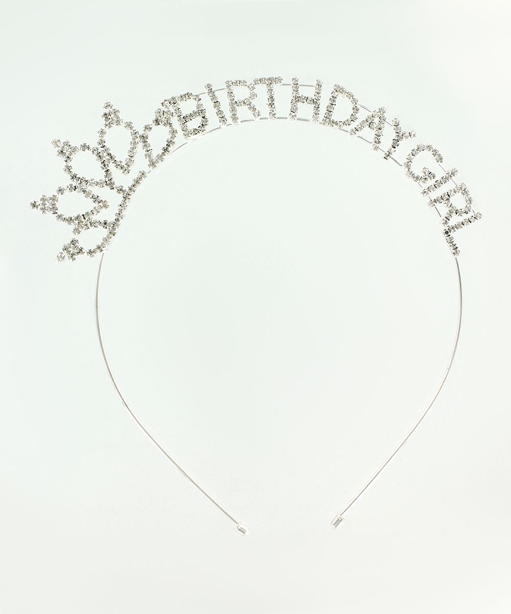 Rhinestone U Girls' Headbands CLEAR - Rhinestone 'Birthday Girl' Tiara Headband | Zulily