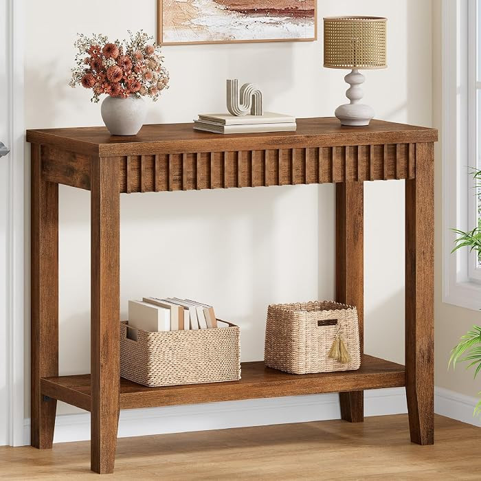 FAVOOSTY 31.5" Entryway Table, Console Tables for Entryway with Shelves, Sofa Hallway Table with ... | Amazon (US)