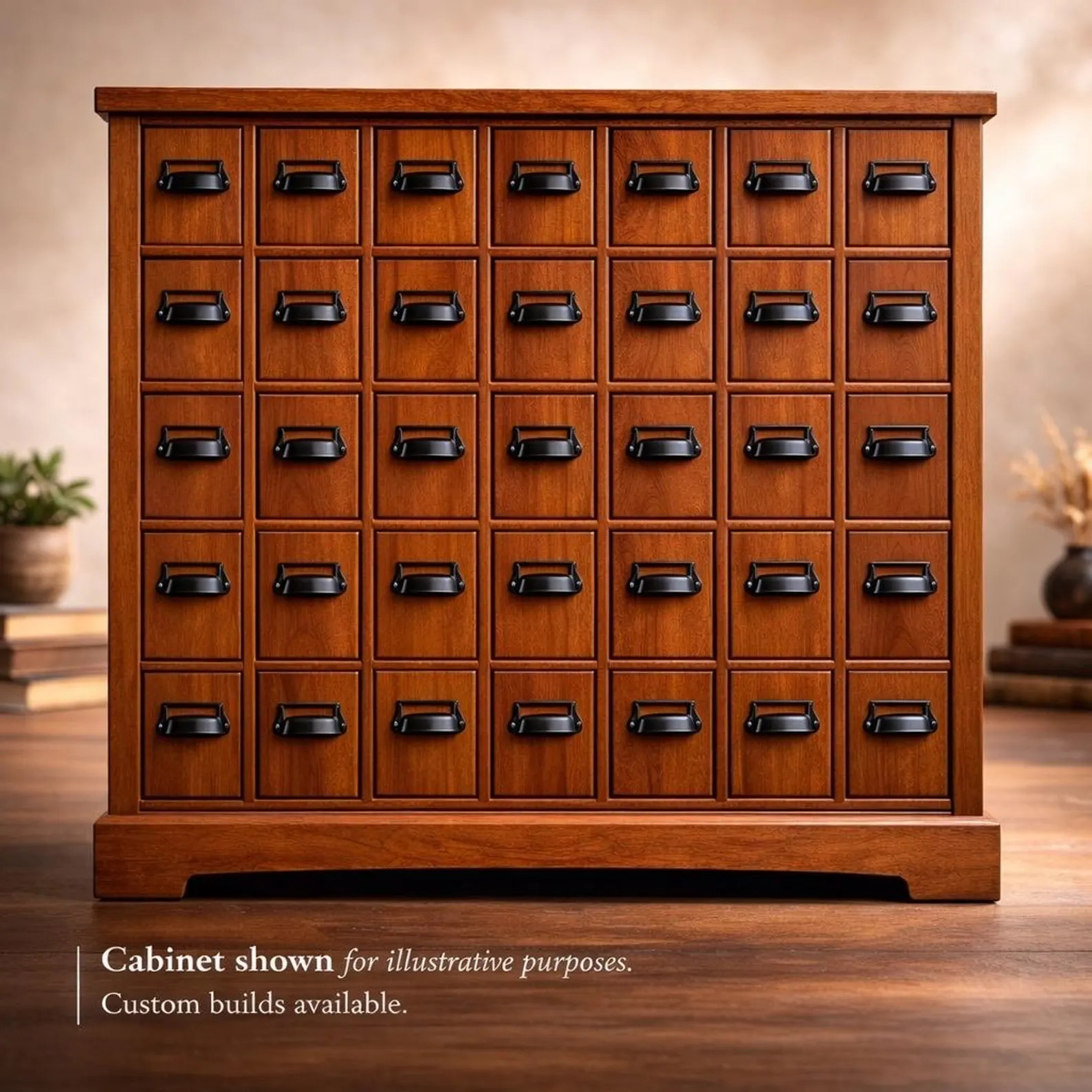 Handcrafted Walnut Apothecary Cabinet – 36 Drawer Card Catalog Style Storage Cabinet – Dark A... | Etsy (Global)