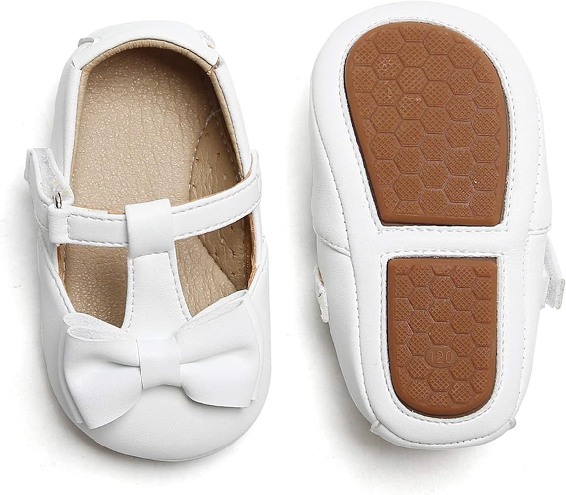 Soft Sole Leather Baby Shoes - Infant Baby Walking Shoes Moccasinss Rubber Sole Crib Shoes | Amazon (US)