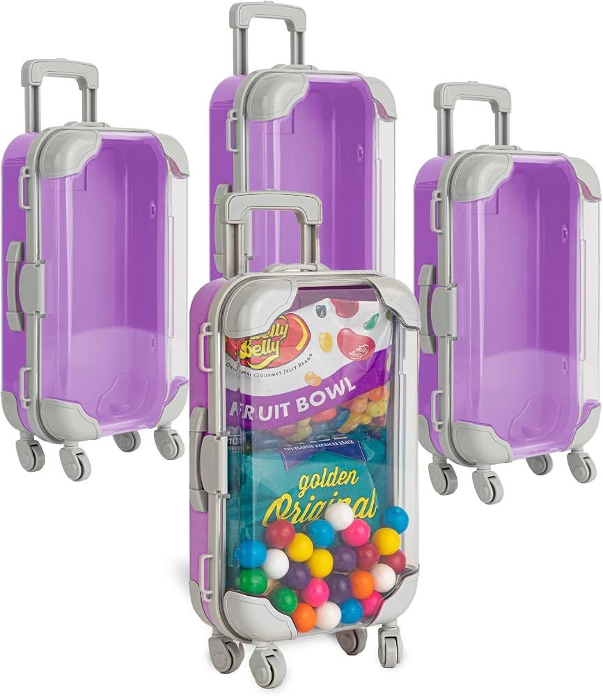 Hammont Mini Suitcase Party Favor Box – Little Luggage with Wheels for Gifts, Candy, Lashes, an... | Amazon (US)