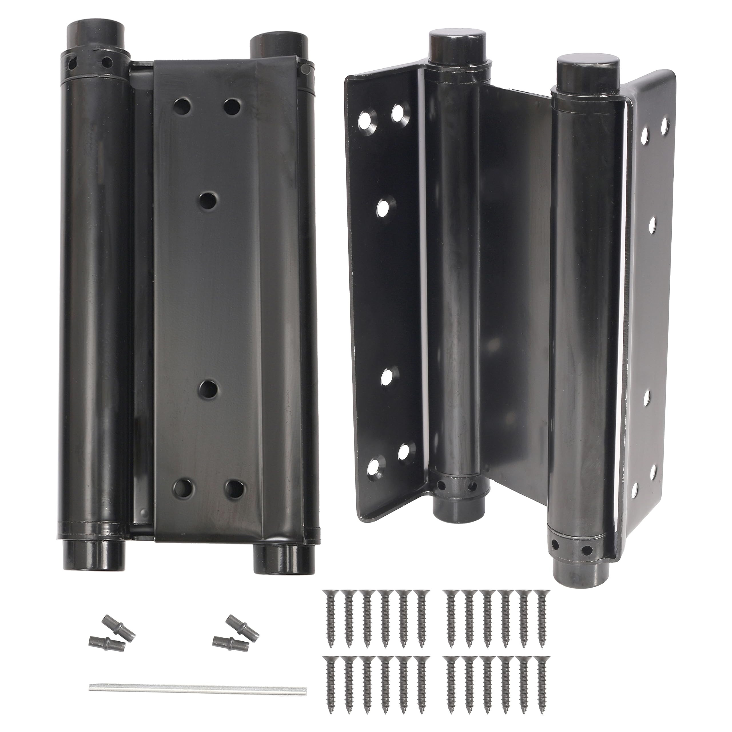 Pair of 8" Black Heavty Duty Double Action Spring Hinges, Self Closing Door Hinges for Cafe Saloo... | Amazon (US)