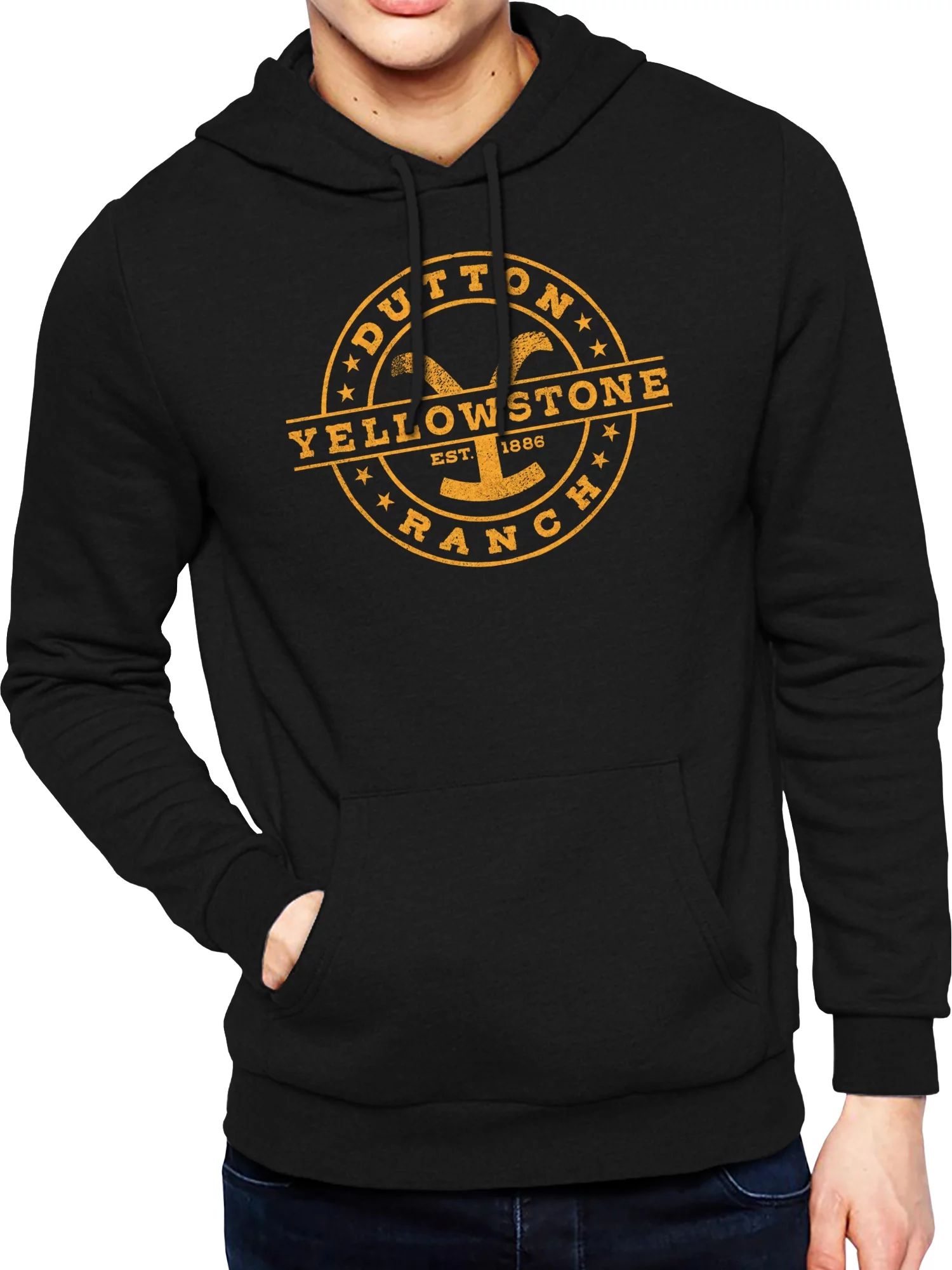 Yellowstone Men's Dutton Ranch Long Sleeve Graphic Hoodie Sweatshirt, Sizes S-3XL - Walmart.com | Walmart (US)