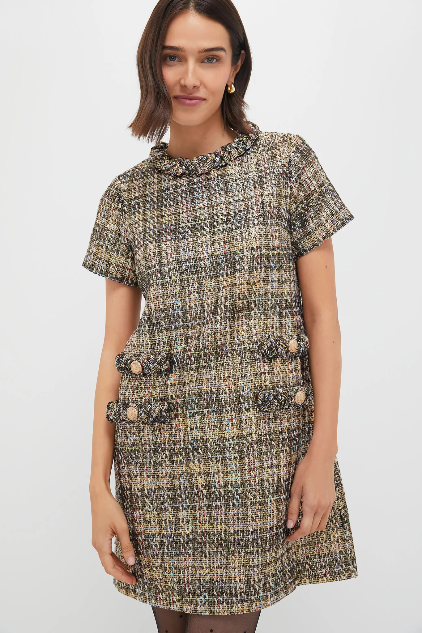 Multicolor Shimmer Tweed Jackie Dress | Tuckernuck (US)