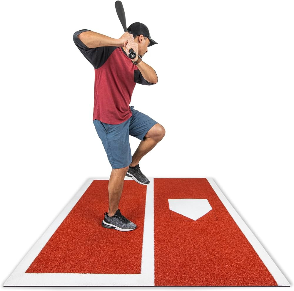 GoSports Baseball/Softball Turf Batting Mat - 6 ft x 5.5 ft Switch Hitting Design with Reversible... | Amazon (US)