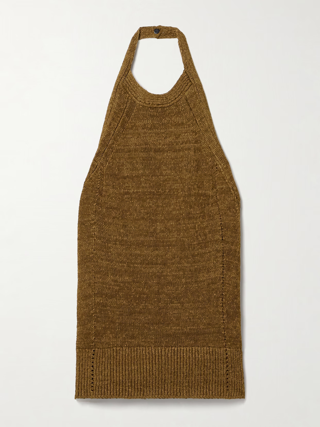 Proenza Schouler - Leona Knitted Halterneck Top - Brown | NET-A-PORTER (US)