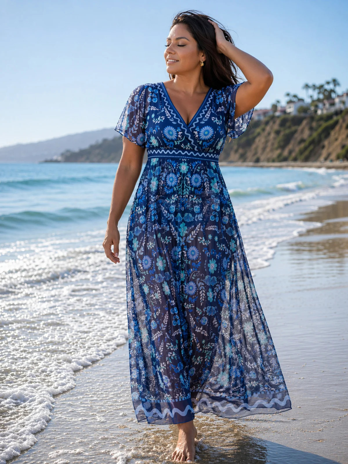 Sarong Set Floral Print One-Piece Swimsuit | Bloomchic