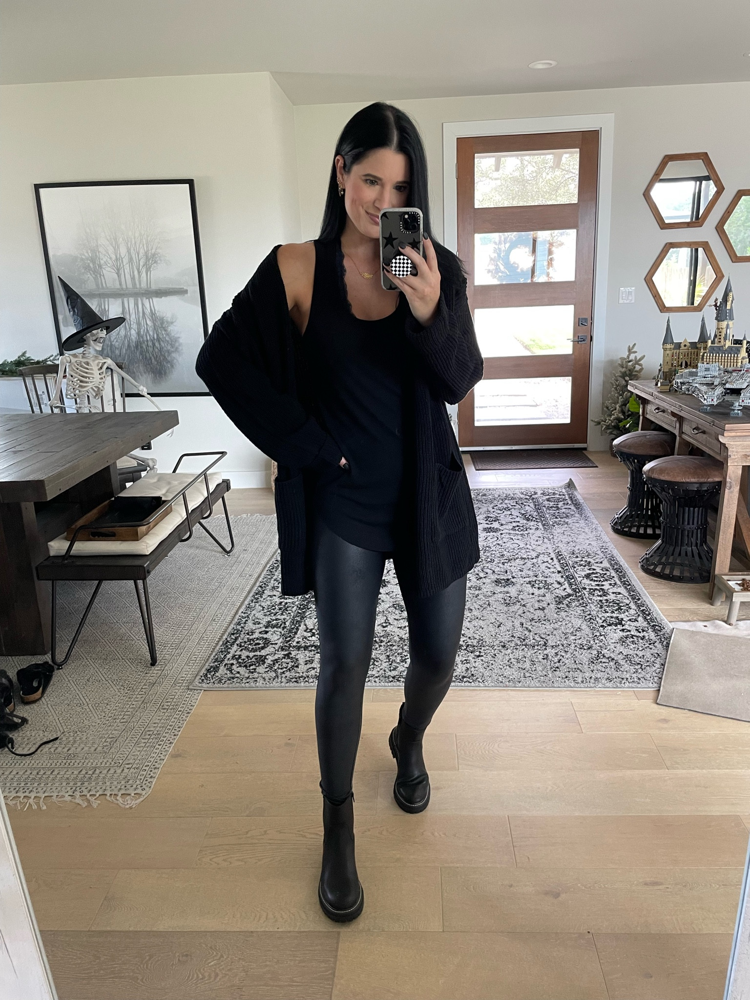 Another go-to casual outfit that I live in during the fall and winter!

These black faux leather spanx dupe leggings are only $16 and come in brown!

These black boots are under $40 and have memory foam soles so they are extremely comfy!

If you’re looking for a comfy cardigan this is a great option! It has 2 pockets and is so comfy!

#walmartfashion #walmartpartner @walmartfashion

#LTKunder50 #LTKshoecrush #LTKstyletip