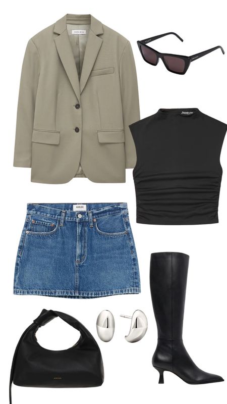 Fall mini skirt and blazer outfit inspo 

#LTKstyletip