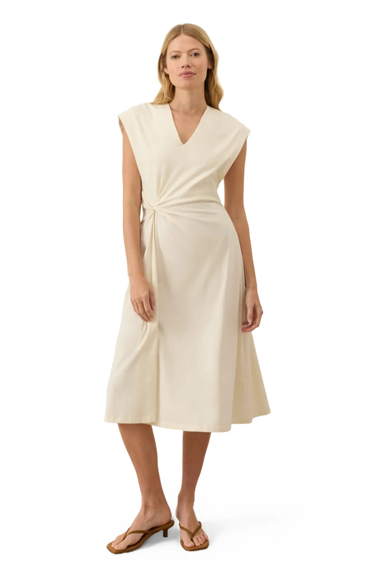Pact Cotton Jersey V-Neck Twist Dress Made with Organic Cotton (Women) | Nordstrom | Nordstrom