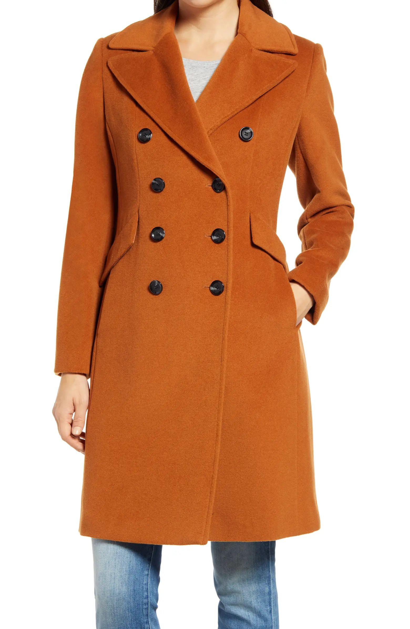 Double Breasted Wool Blend Coat | Nordstrom