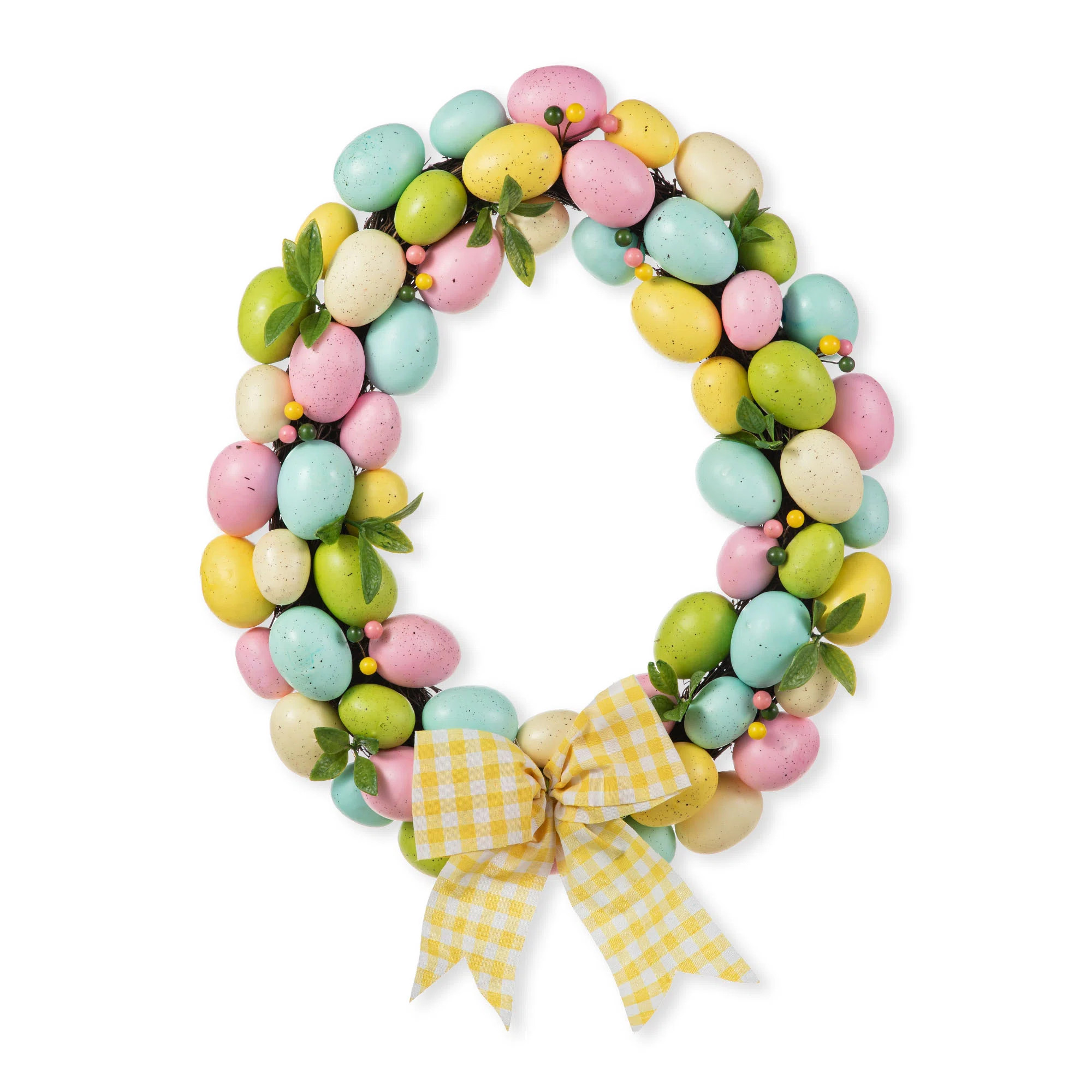 18"D Easter Egg Shaped Eggs Wreath | Wayfair North America