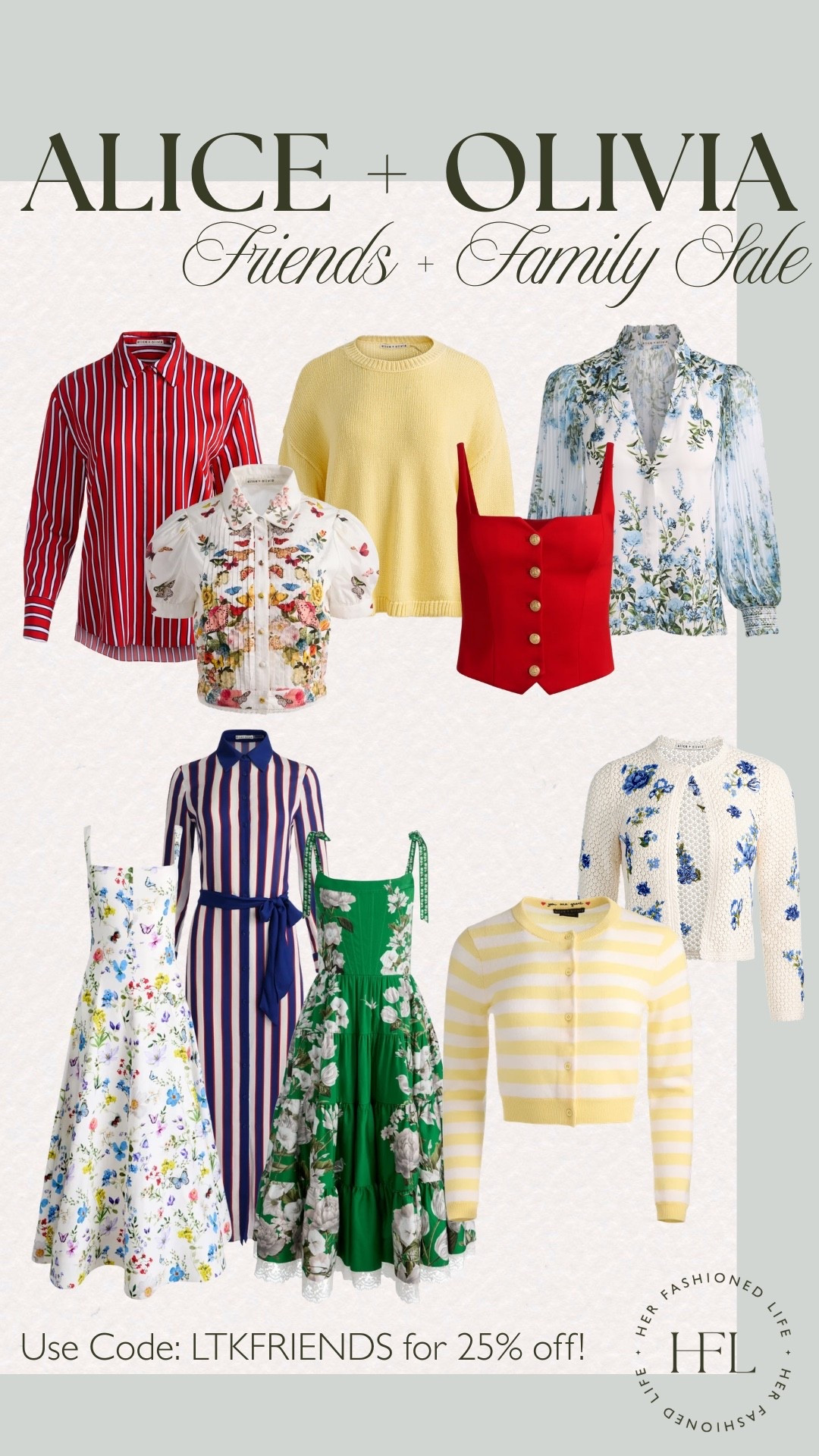 Alice + Olivia is in the LTK Friends & Family Sale!! 25% off of most items with code: LTKFRIENDS 

#FriendsAndFamily #SpringFinds #AliceAndOlivia #Tops #Dresses 

#LTKSaleAlert #LTKOver40