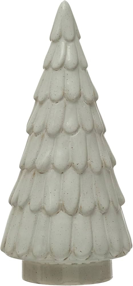 Creative Co-Op 4-1/4" Round x 9" H Stoneware Tree, Reactive Glaze, Grey (Each One Will Vary) | Amazon (US)