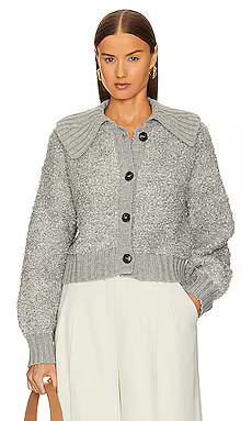 L'Academie Lavey Cardigan in Heather Grey from Revolve.com | Revolve Clothing (Global)