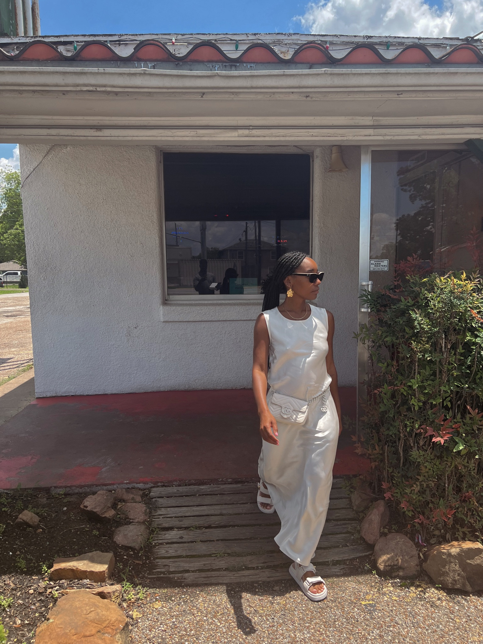 Satin off white maxi dress and dad sandals 

#LTKstyletip #LTKFind #LTKshoecrush