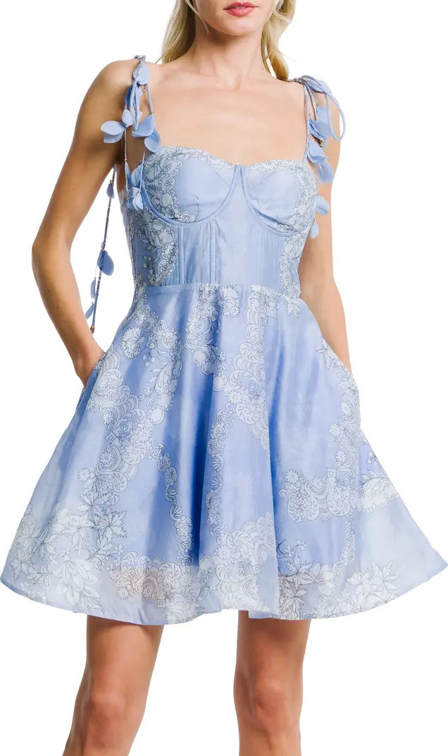 Kaelin Floral Print Voile Minidress | Nordstrom