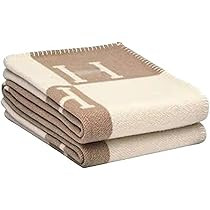 Fcteap h Blanket Soft Throw Blanket Faux Fleece Cashmere Plaid Warm Shawl Thick Knitted Plush Cozy Comfy for Women Throw Blanket for Sofa Couch Bed Queen King Size 55x66 in (Khaki) | Amazon (US)