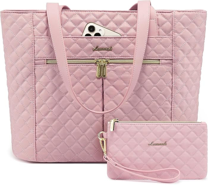 LOVEVOOK Laptop Bag for Women 15.6 inch,Diamond Quilted Work Womens Laptops Tote Bag Computer Sho... | Amazon (US)