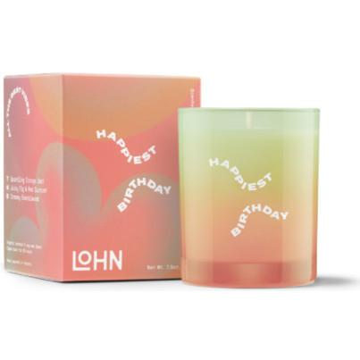 LOHN Happiest Birthday Candle Champagne & Orange Zest | Well.ca