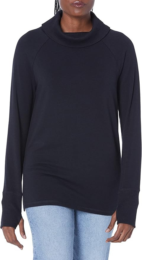 Amazon Essentials Women's Studio Terry Long-Sleeve Funnel Neck Tunic | Amazon (US)