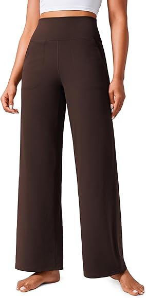 CRZ YOGA Womens Butterlift High Waisted Wide Leg Pants with Pockets 29"/31"/33" - Yoga Lounge But... | Amazon (US)