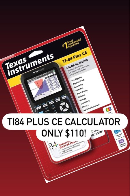 Ti84 ce calculator on sale!

#LTKkids #LTKsalealert #LTKBacktoSchool